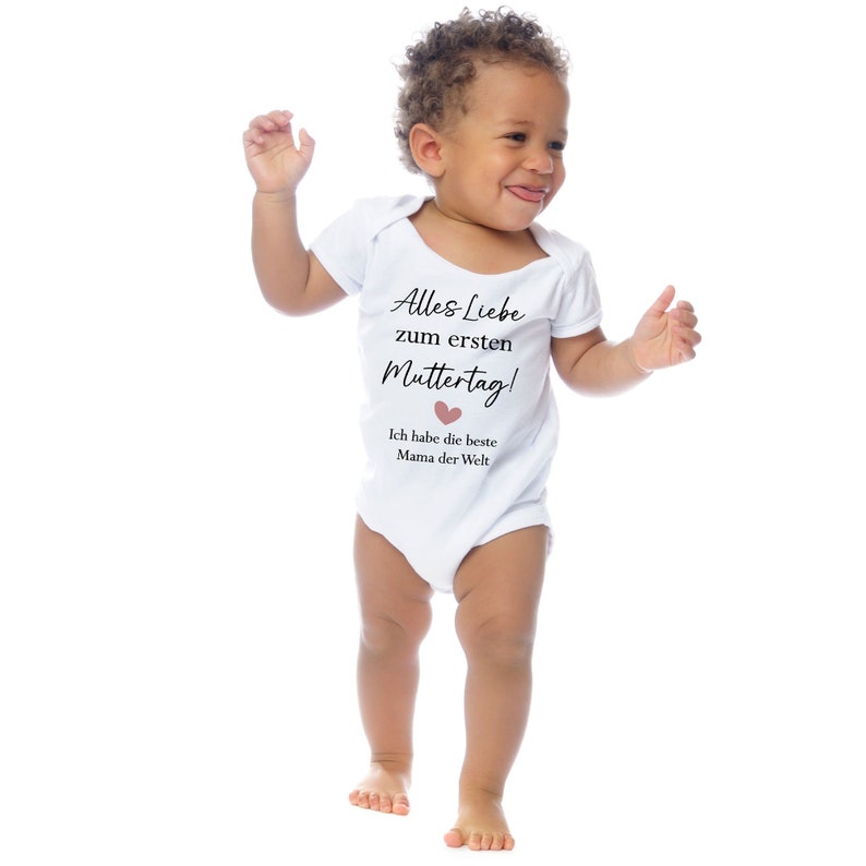 Cadeau fête des mères body bébé I cadeau première fête des mères maman je message personnalisé garçons filles enfants 1ère fois fête des mères personnelle image 2