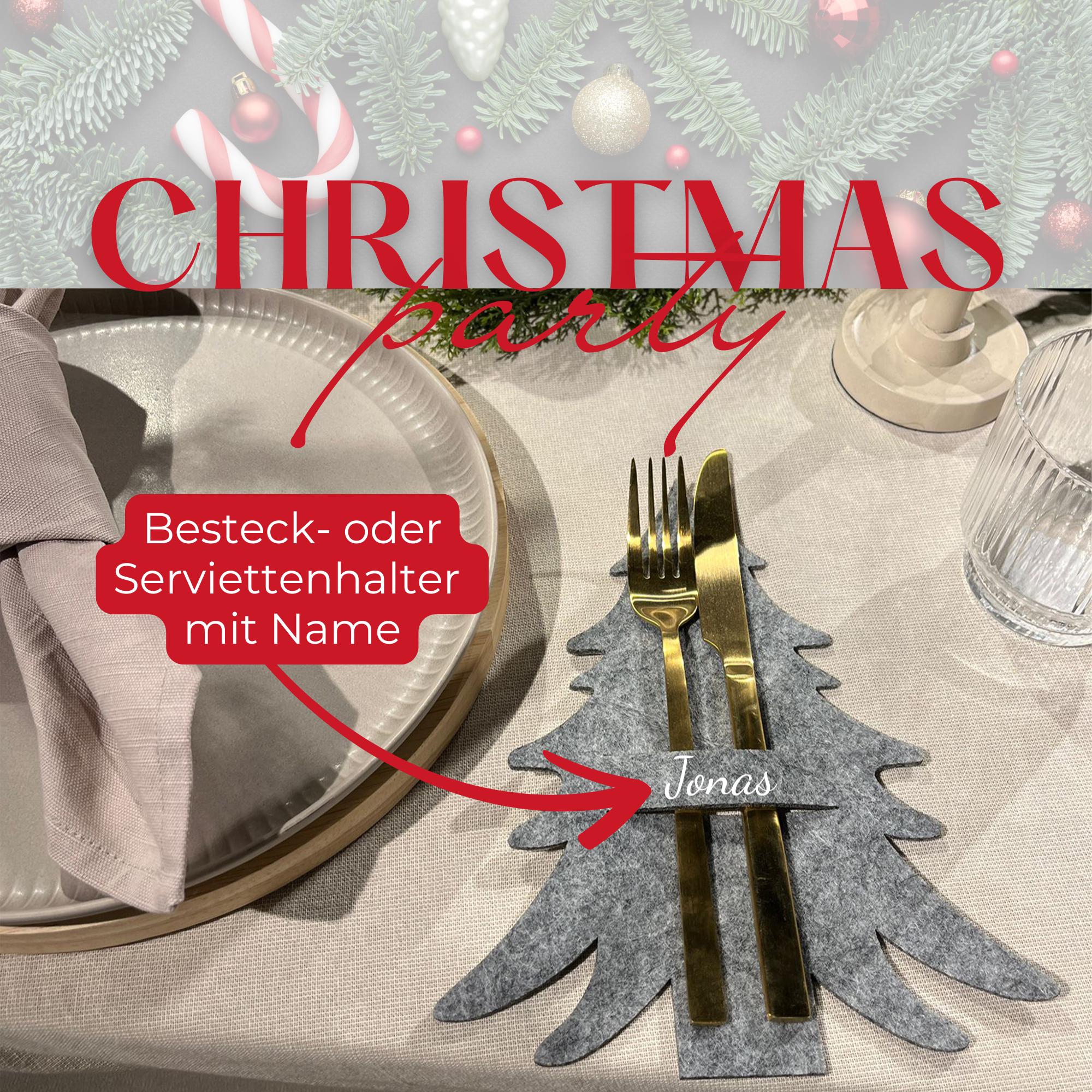 Weihnachtsbaum Filz COLEESON 12 Stück Besteckhalte Produktbild-Vorschau 3