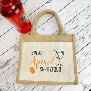 Aperol Spritztour Geschenk Geschenktasche für Getränke Tasche Aperol Spritz Tour Geschenk Geburtstag Freundin Getränketasche klein Bild 2