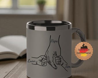 Personalized Dad Mug with Children's Names – Gift for Dad & Grandpa | Gift Ideas for Dad's Birthday, Birthday Gift for Dad