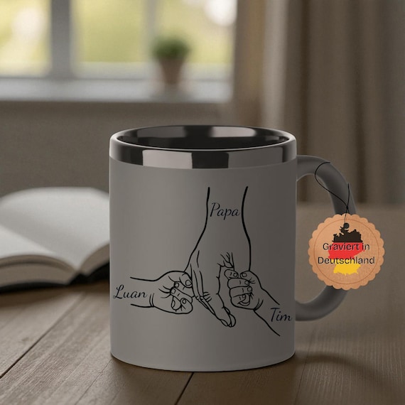 Papa Tasse personalisiert mit Kindernamen – Geschenk für Papa & Opa | Geschenkideen für Papa Geburtstag, Geburtstagsgeschenk Papa