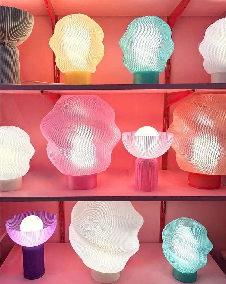 AIR Candy designer lamp – Light-up object made from recycled bioplastic – Soft and responsible style image 2
