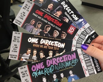 One Direction Tour Bundle of 4 Souvenir Concert Tickets