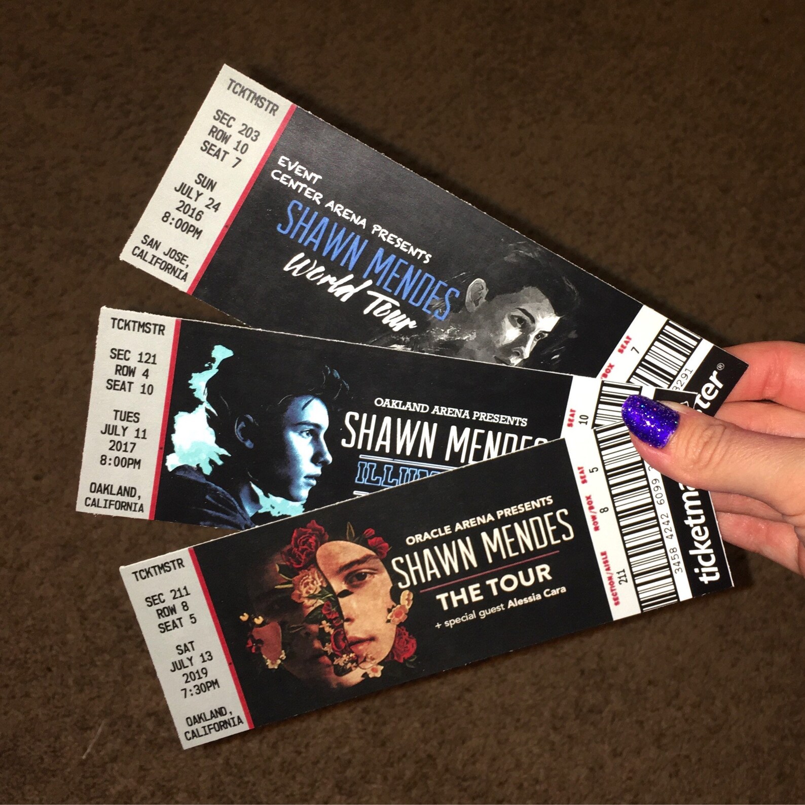 Shawn Mendes Tour Bundle of 3 Souvenir Concert Tickets Etsy