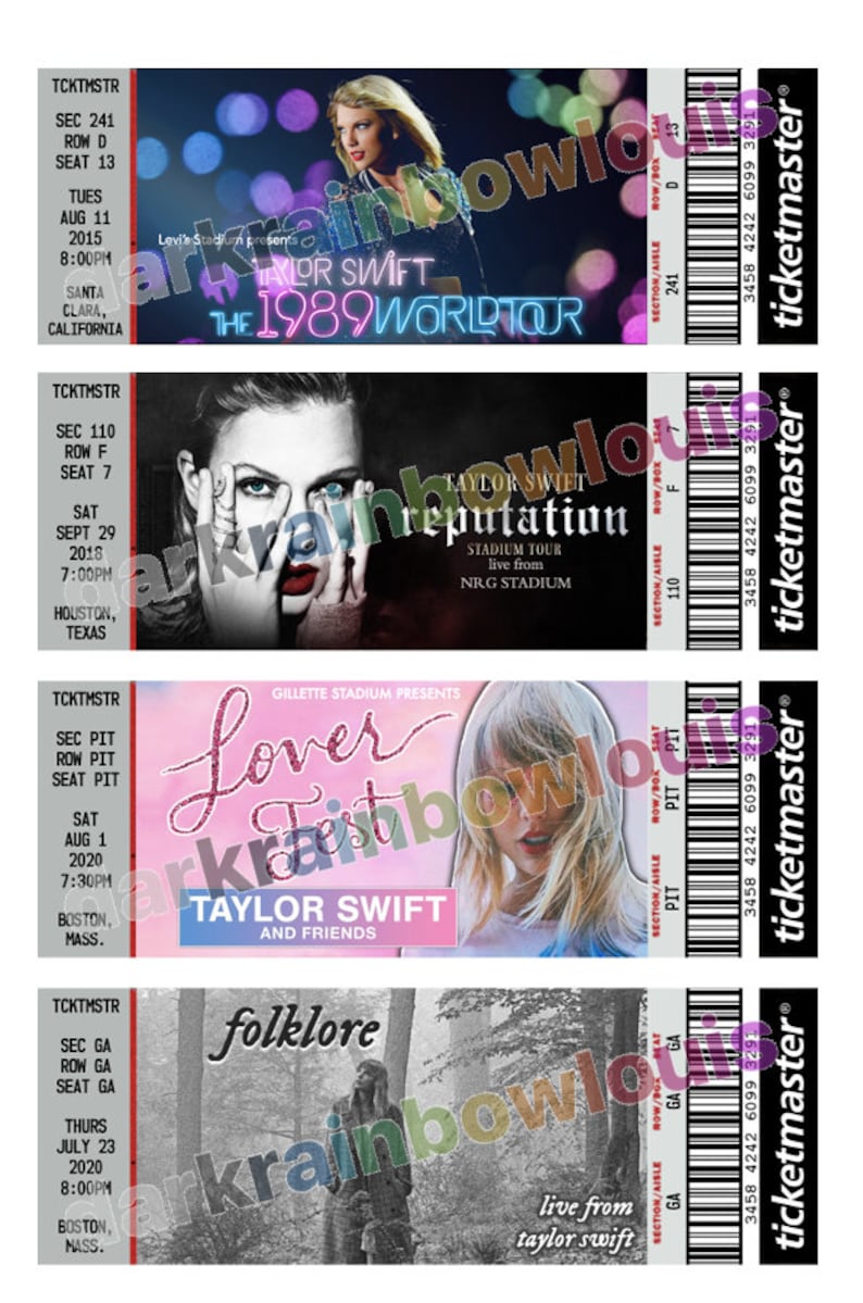 Taylor Swift Ticket Template