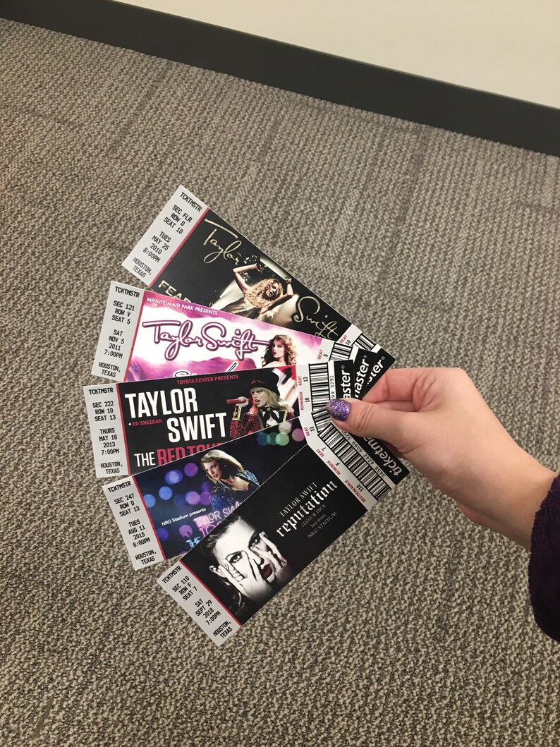 Taylor Swift Bundle of Souvenir Tickets 20 or 35 dollars Etsy