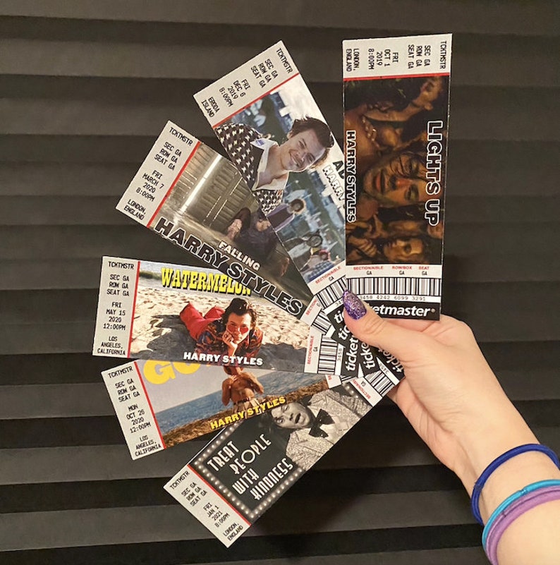 Custom Souvenir Tickets for Any Song or Album Etsy