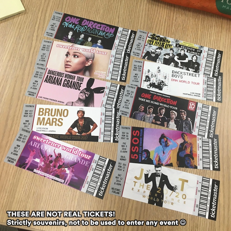 Ariana Grande Tour Bundle of 3 Souvenir Concert Tickets Etsy