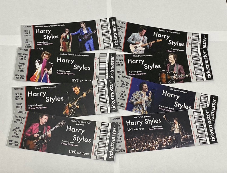 Custom photo souvenir concert tickets Etsy