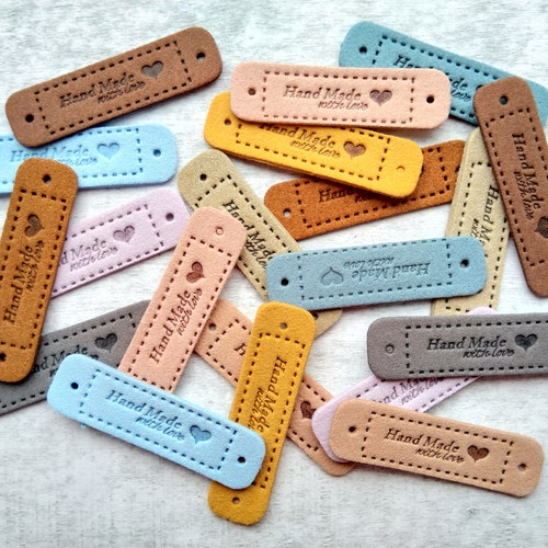 Handmade With Love PU Faux Leather Labels Tags for Sewing - Etsy UK