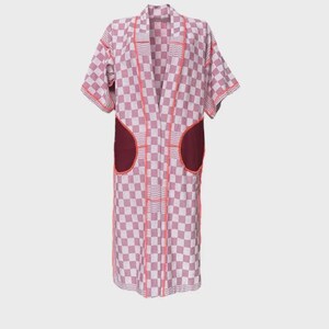 Rotes holländisches Geschirrtuch-Kimono | Klassische holländische Geschirrtücher