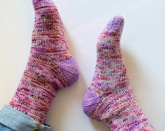 Purple Rainbow Cabin Socks