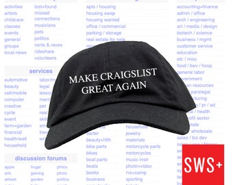 Make Craigslist Great Again Embroidered Dad Cap