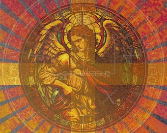 Archangel Raphael Canvas Print: Byzantine Healing Art