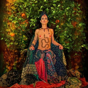 LA EMPERATRIZ, Arte visionario para mi baraja de Tarot, hermosa impresión en lienzo con descuento de Alexandros Megas