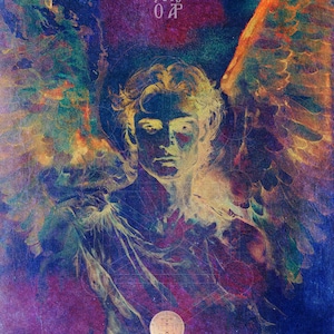 ARCHANGEL GABRIEL, Grand Manifestor, • Tree of Life Angel • Guardian of the West • Kabbalistic Art • beautiful Art print by Alexandros Megas