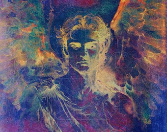 Archangel Gabriel Canvas Print: Mixed Media Art by Alexandros Megas