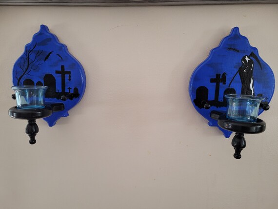 Cemetery candle holders | Etsy