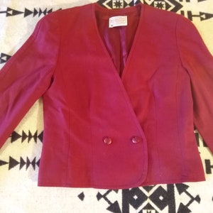 Vintage Pendleton 100% red wool blazer image 4