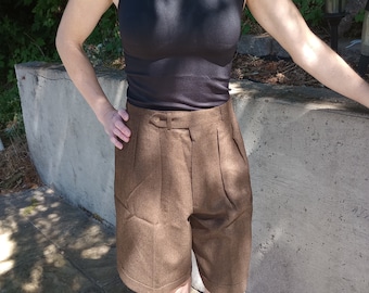 100% wool vintage women's trouser shorts