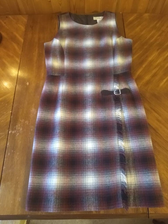 Wool plaid jumper dress. Eddie Bauer women's size 