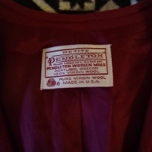 Vintage Pendleton 100% red wool blazer image 2