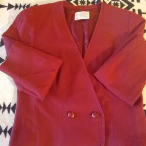 Vintage Pendleton 100% red wool blazer image 6