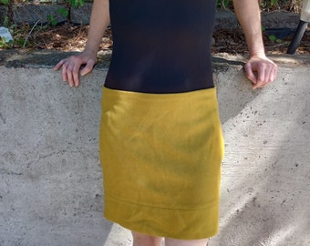 Green J Crew wool skirt