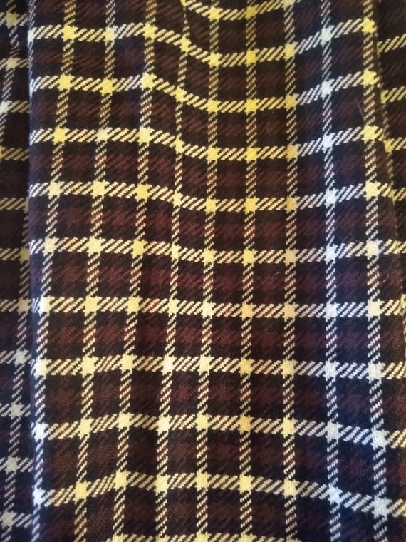 Designer wool Cashmere and silk plaid skirt - image 8