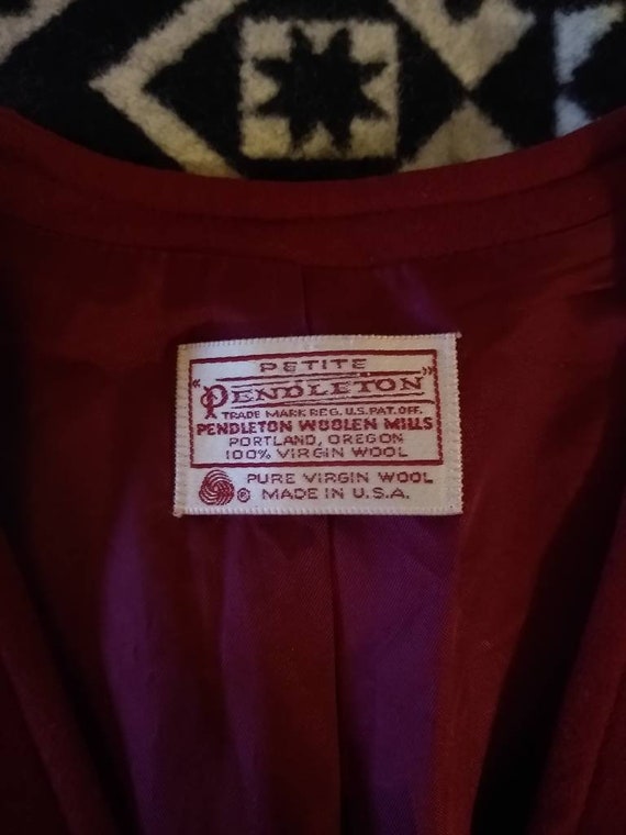 Vintage Pendleton 100% red wool blazer - image 3