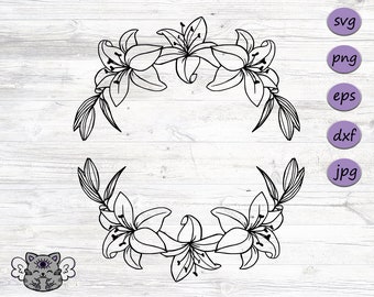 Download Flower Wreath Svg Etsy