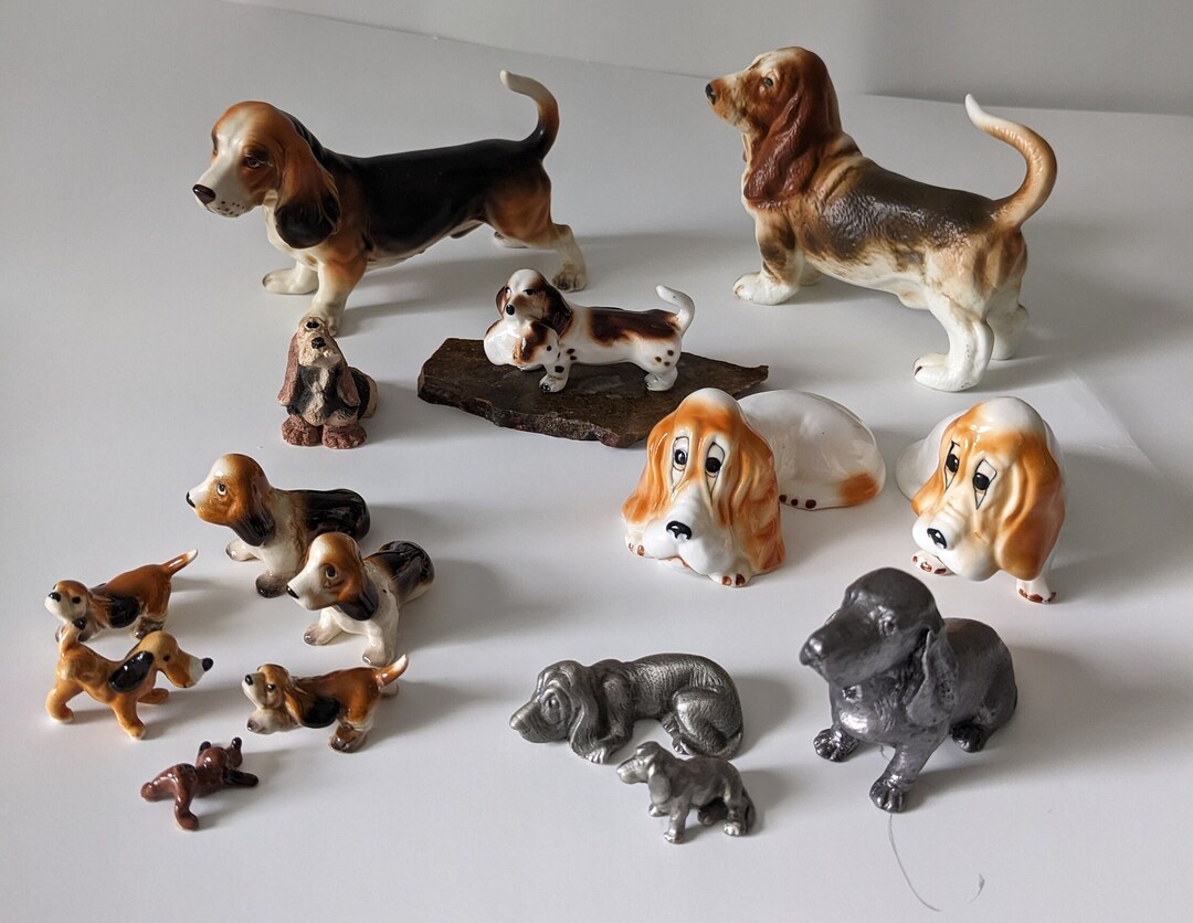 Vintage Beagle Figurines Assorted Beagle Figurines Pewter Beagles