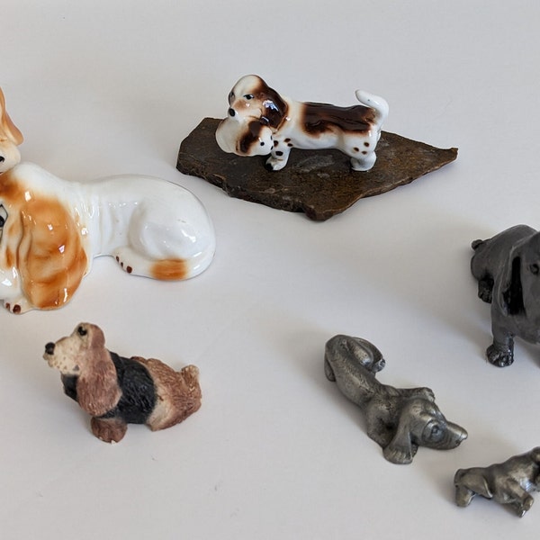 Vintage Beagle figurines- assorted beagle figurines- pewter beagles-styles of beagle figurines