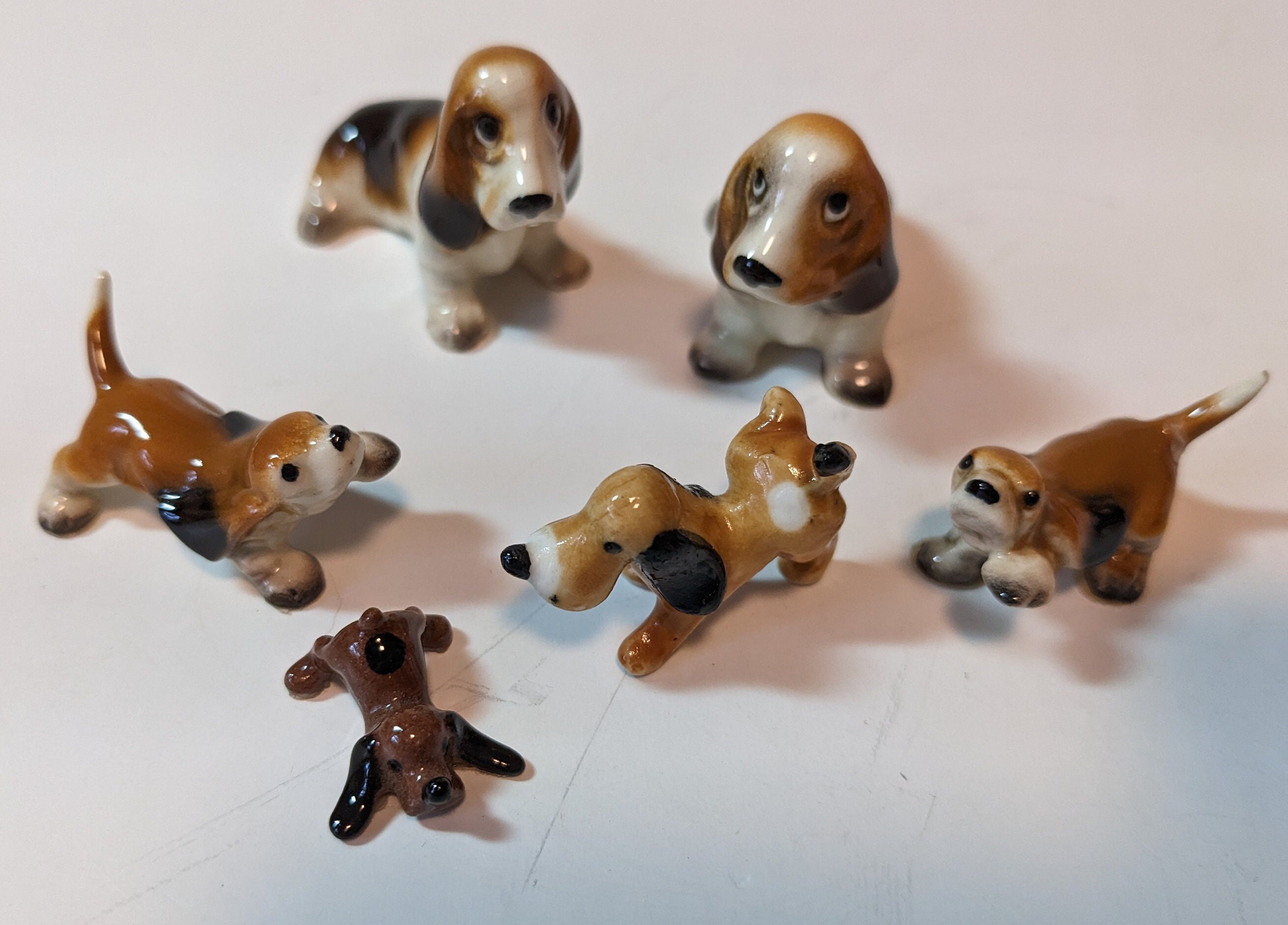 Vintage Beagle Figurines Assorted Beagle Figurines Pewter Beagles
