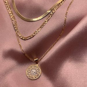 18K Gold filled necklace collection| Figaro chain| Herringbone chain| gift for her| gold filled necklace| Gold necklace| Birthday gift|