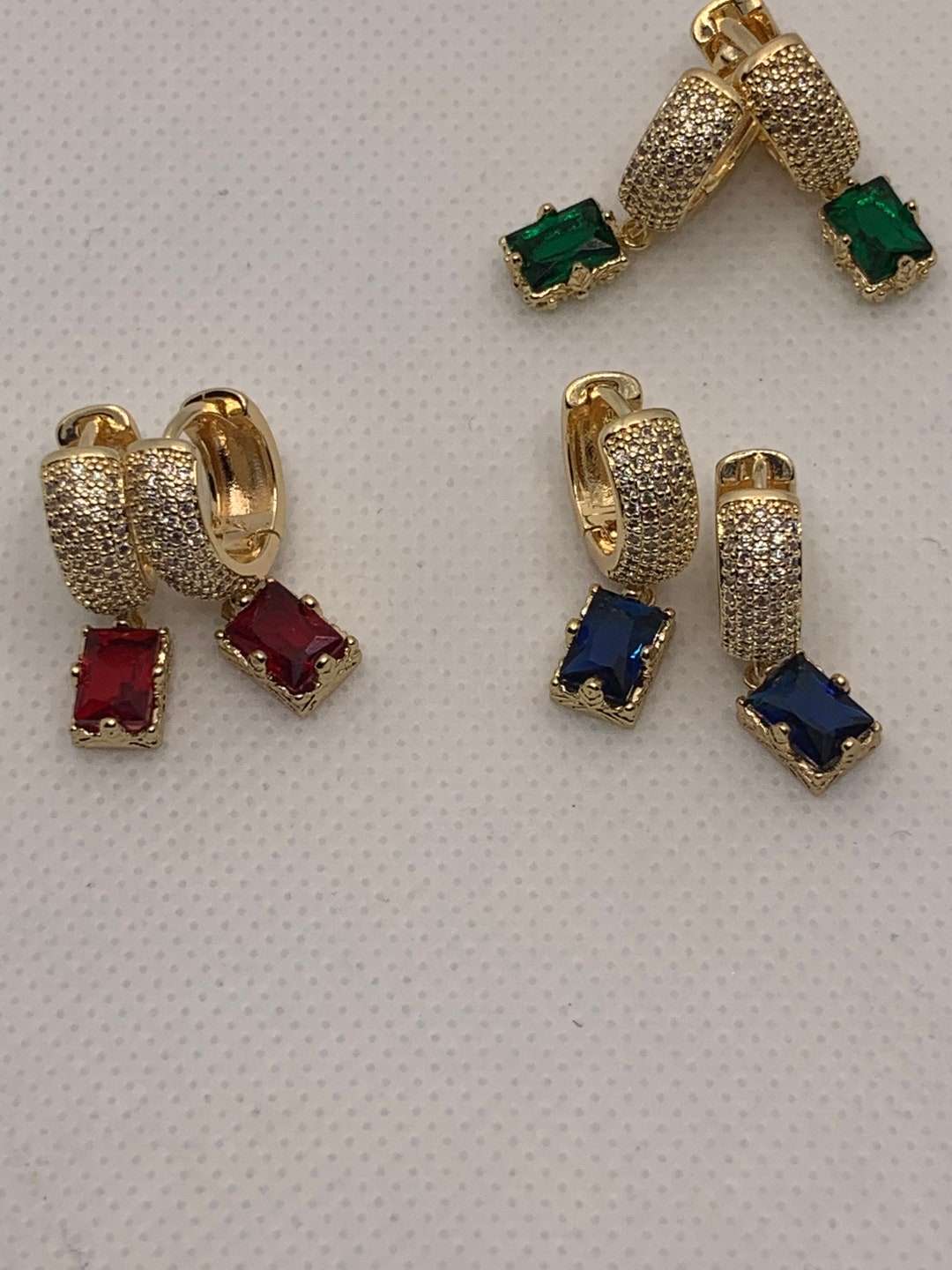 14k Gold Plated CZ Huggies Gold Plated Huggies Thick Huggie Etsy