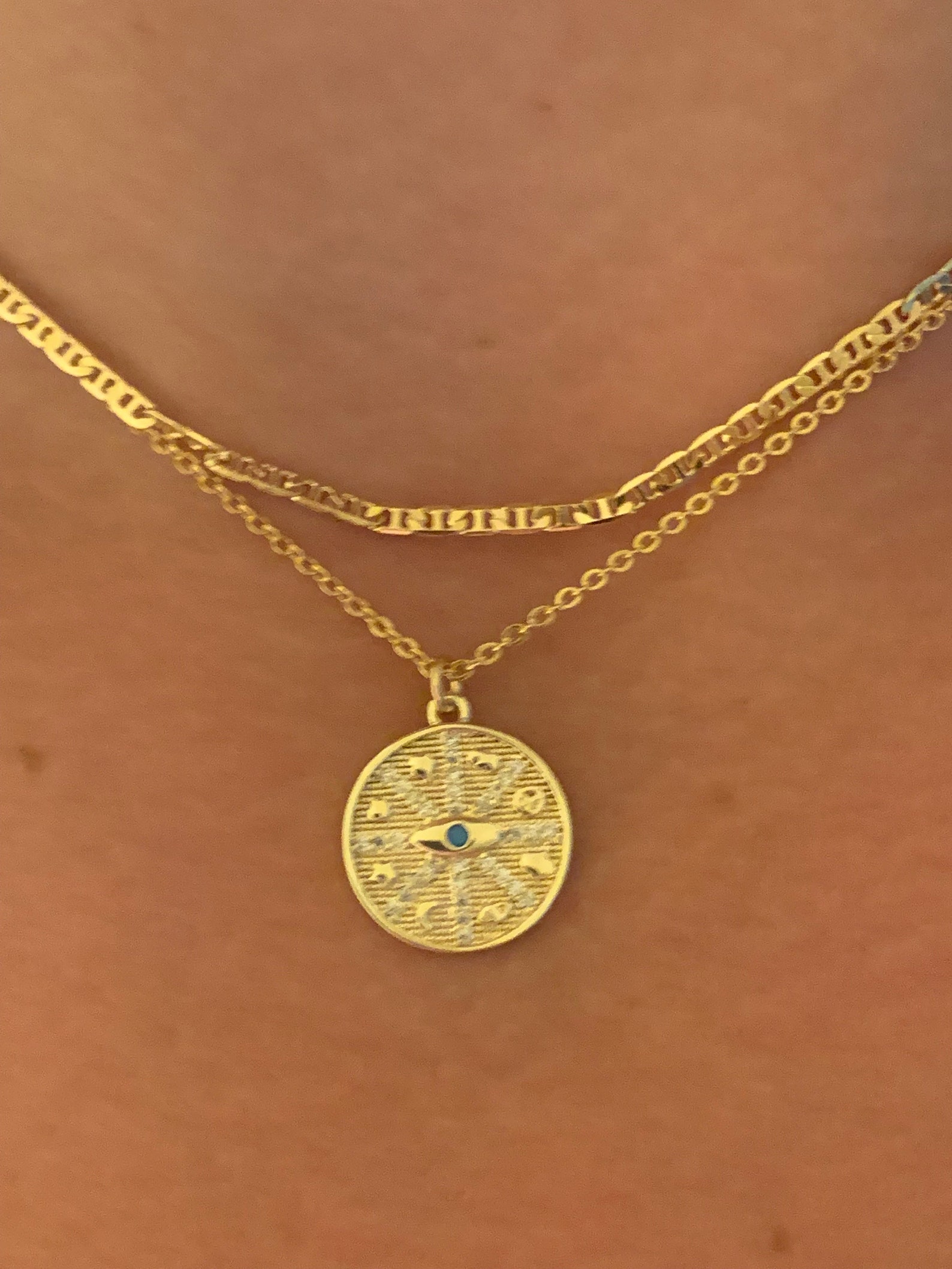 Collane dainty piene d'oro 18k / Collana di matti | Etsy