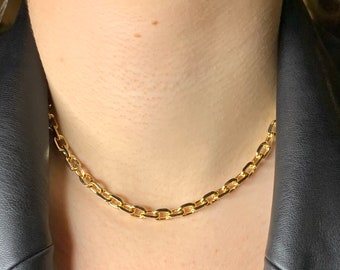 Chunky gold-filled chain| 18k Gold filled necklace| Layering chain| Gold layering chain| chain necklace| gold choker chain