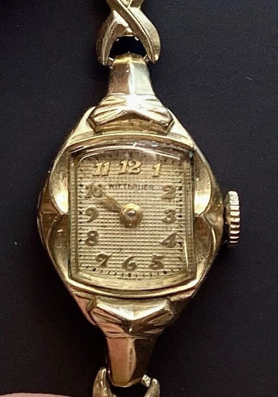 Vintage Wittnauer 10K Gold Filled Womens Watch Wind up Speidel Band ...