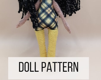 Patrón de muñeca, Patrón de muñeca de fieltro, Muñeca PDF