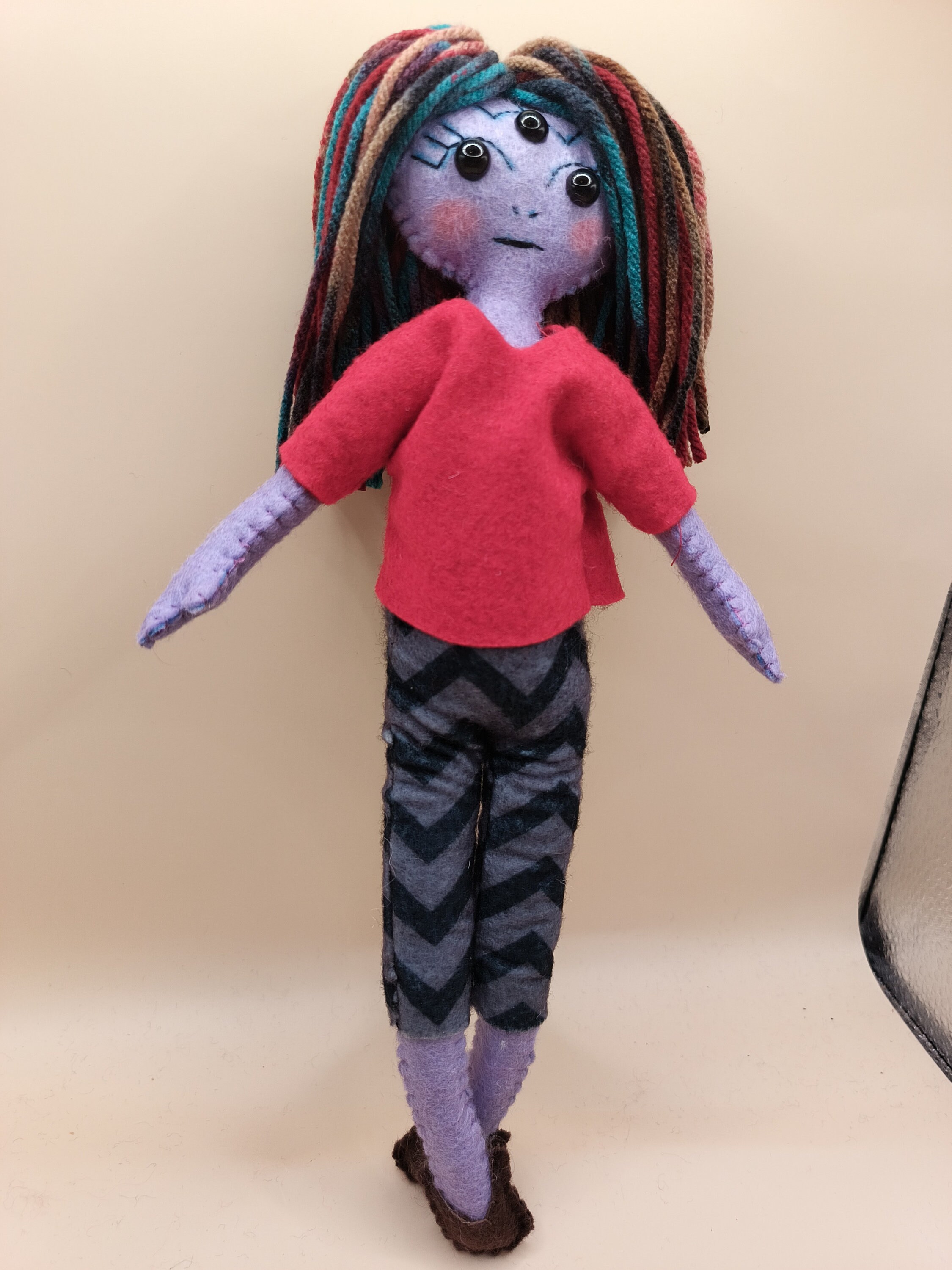Alien Girl Nova, Felt Doll, OOAK Felt Art Doll Alien Girl - Etsy