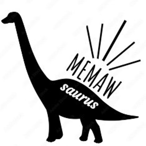 Memaw-Saurus Dinosaur PNG Image with Transparent Background to Download | Upload for Use with Cricut Iron On Image