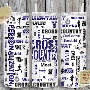 O copo personalizado de cross country é um ótimo presente para corredores de XC e treinador de cross country - presente personalizado de cross country - presente para XC