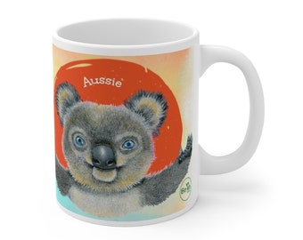 Koala Hugging Kids Mug, Kids Plastic Koala Drinkware Cup-Colorful Cup for Toddlers -Koala Hugs Make Everything Better