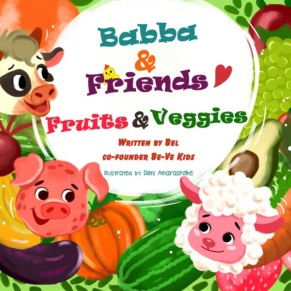 Vegan E-Book Introducing Kids To Animals, Compassion Book for Children, Babba & Friends Plant Based Fruits and Veggies Book