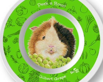 Cute Guinea Pig Bowl for Kids, Custom Baby  Bowls, Children's Melamine Free Bowls, Dinnerware Sets for Children, Birthday Gift