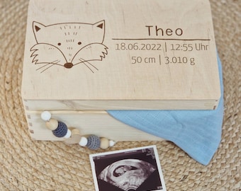 Baby Erinnerungskiste, Geschenk Geburt, Geburtstag, Erinnerungskiste, Geschenk, Erinnerungsbox, Taufe Geschenk, Holzkiste zur Geburt