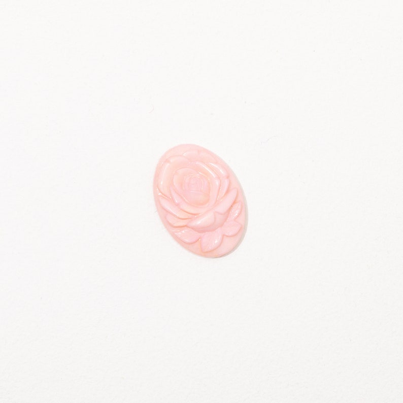 Pink Rose Cameo Vintage Pink Oval Rose Cameo 2 Pcs 25x18mm