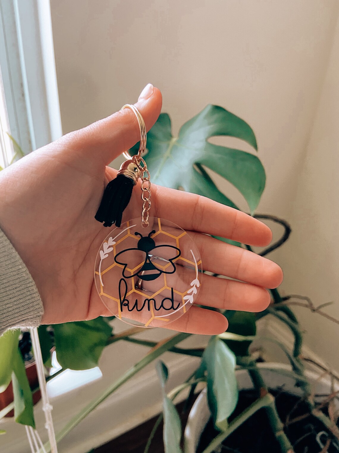 Bee Keychain Bee Hive Keychains Part Favors bee Kind Etsy