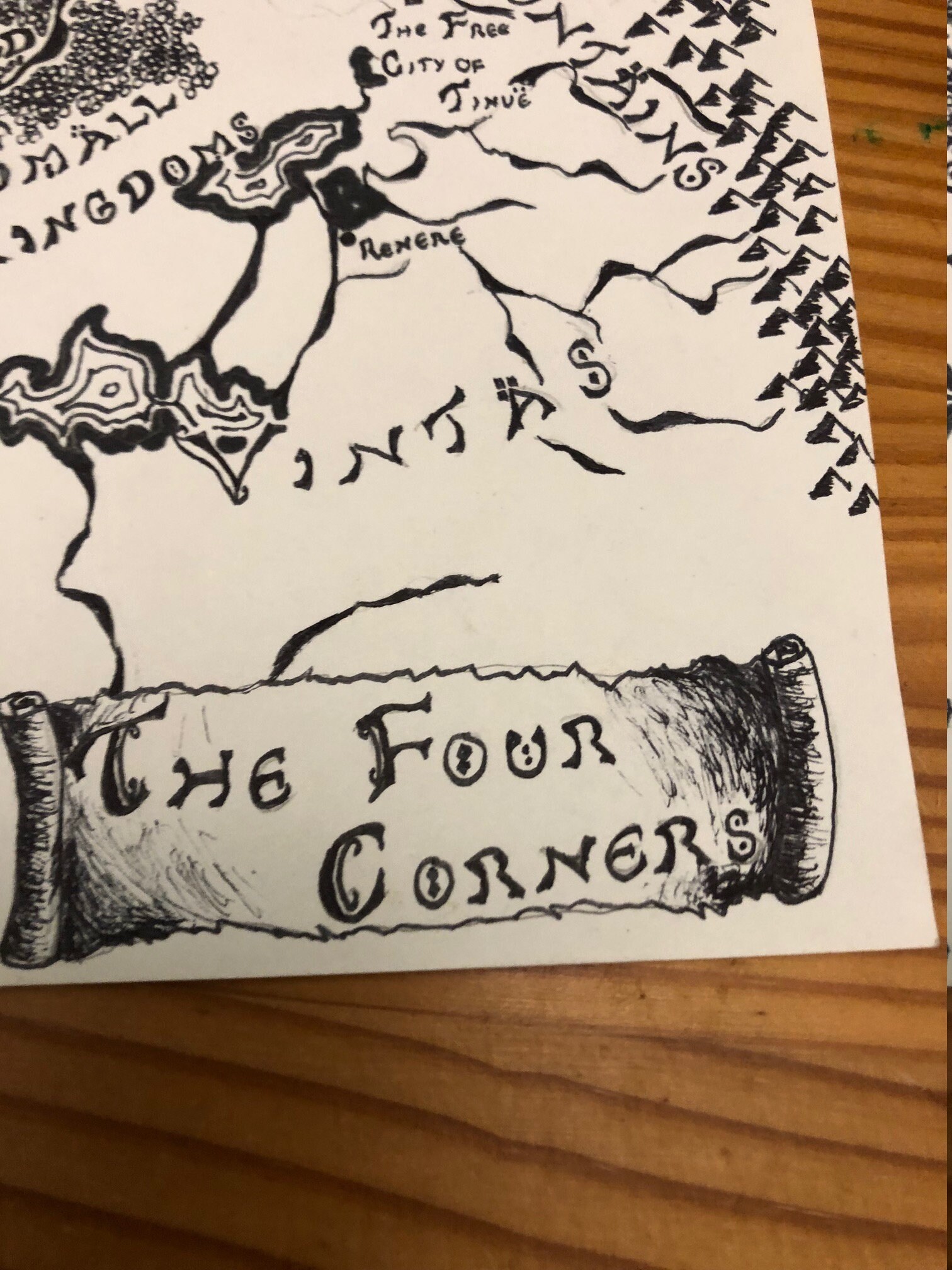 Kingkiller Chronicles Hand Drawn Four Corners of Civilization Map Etsy